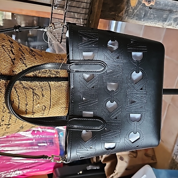 NWT Authentic Michael Kors Eliza open leather tote black🖤 - Picture 1 of 10